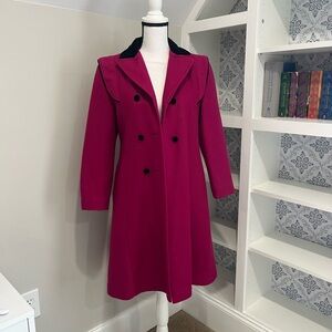 Magenta Vintage Trench Coat